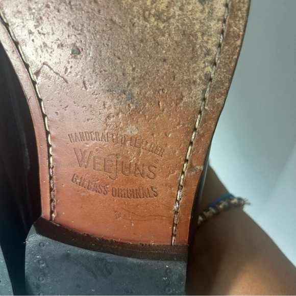 G.H. Bass Weejuns Men’s Larson Ombre’ Patent Leather Loafers 12D Academia Preppy - Picture 8 of 8